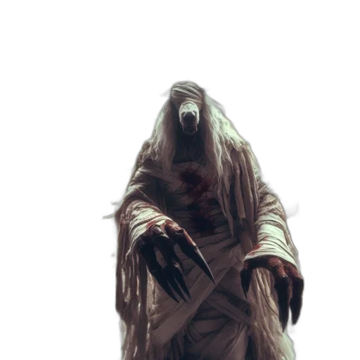 creature, mask, staff, weapon transparent PNG cut-out