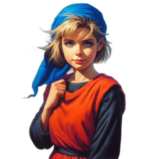 hat, face, dress, staff transparent PNG cut-out
