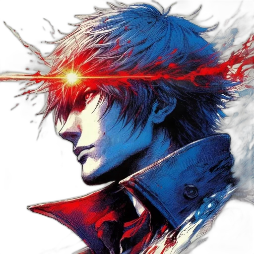 face, sword, weapon, jacket transparent PNG cut-out