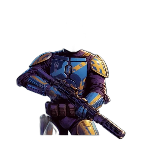 robot, weapon, jacket, staff transparent PNG cut-out