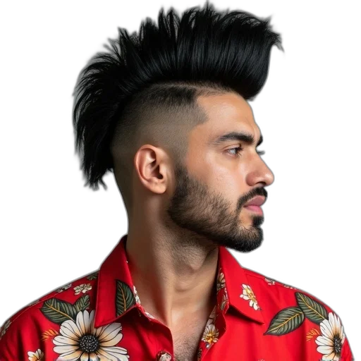 hair, jacket, face, hat transparent PNG cut-out