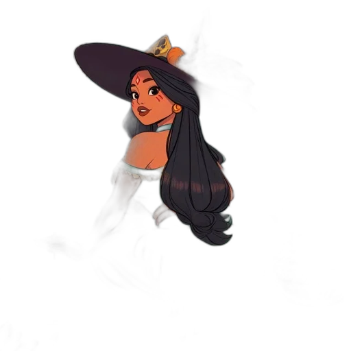 hat, crown, staff, hair transparent PNG cut-out