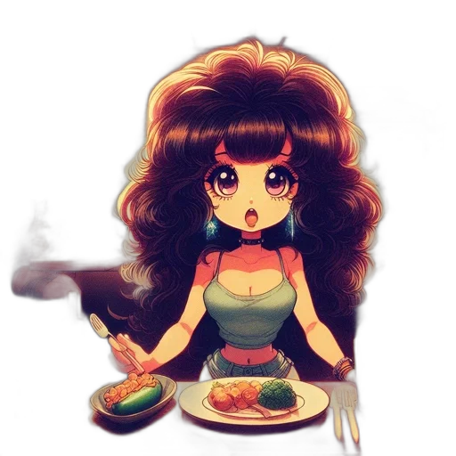 food, dress, anime, pixel art transparent PNG cut-out