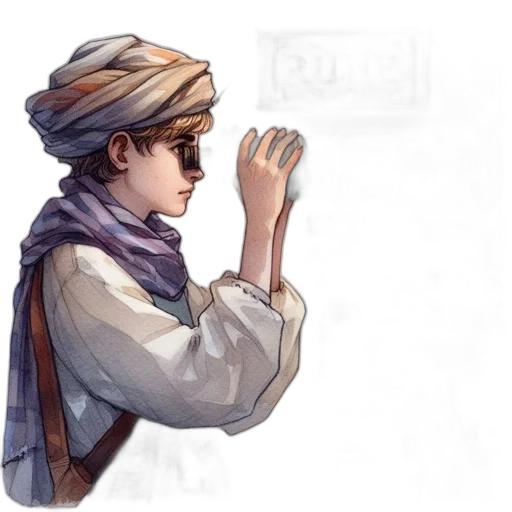staff, face, weapon, hat transparent PNG cut-out