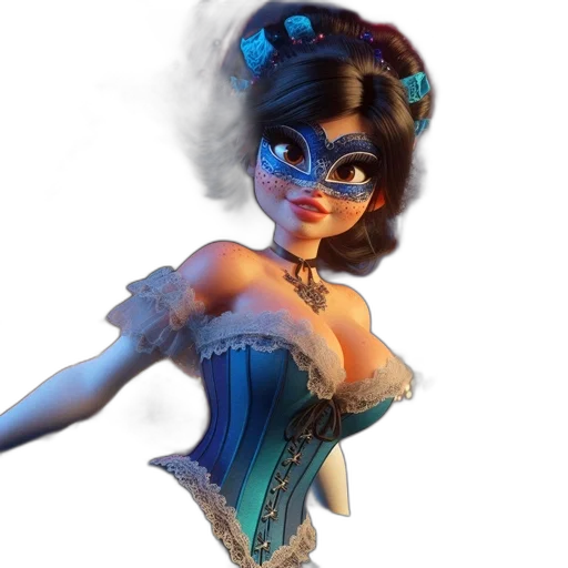 dress, 3d render, concept art, fantasy art transparent PNG cut-out