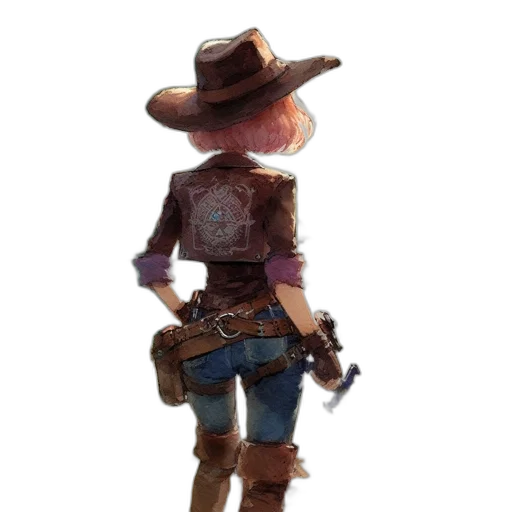 hat, staff, weapon, jacket transparent PNG cut-out