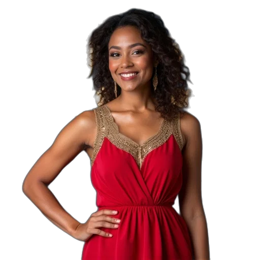 dress, jewelry, woman, wearing transparent PNG cut-out