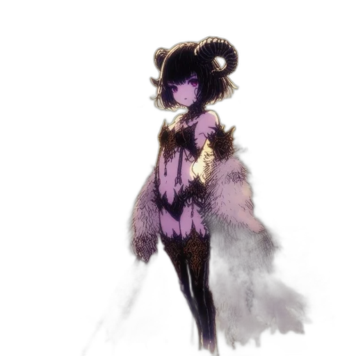 dress, staff, mask, creature transparent PNG cut-out