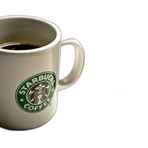 3d render, photorealistic, white, starbucks transparent PNG cut-out