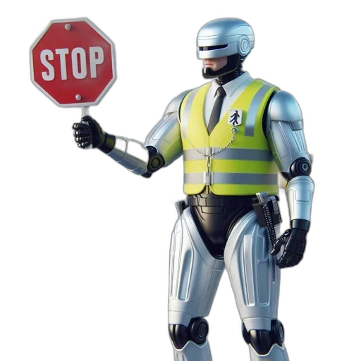 robot, concept art, 3d render, cyberpunk transparent PNG cut-out