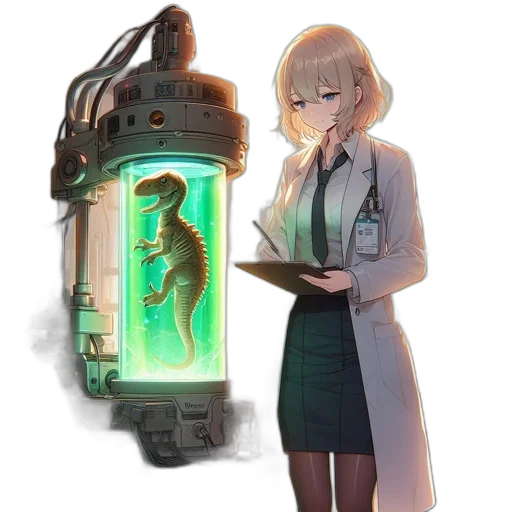 robot, creature, bottle, staff transparent PNG cut-out