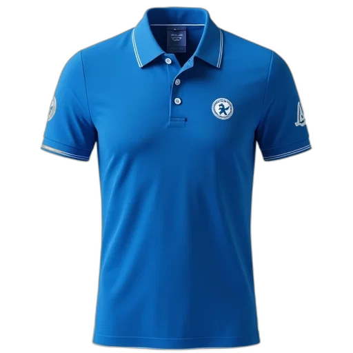 blue, polo, shirt, collar transparent PNG cut-out