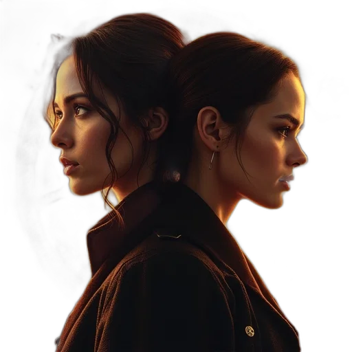 jacket, face, concept art, photorealistic transparent PNG cut-out