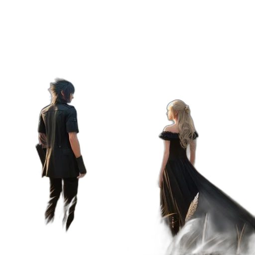 dress, sword, staff, concept art transparent PNG cut-out