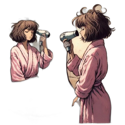 hair, staff, mask, weapon transparent PNG cut-out