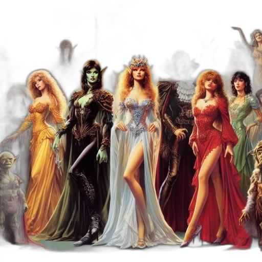 fantasy art, concept art, comic book art, pixel art transparent PNG cut-out