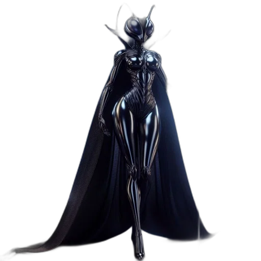dress, robot, staff, creature transparent PNG cut-out