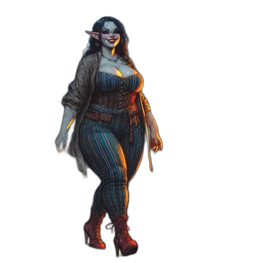 dress, concept art, fantasy art, cyberpunk transparent PNG cut-out