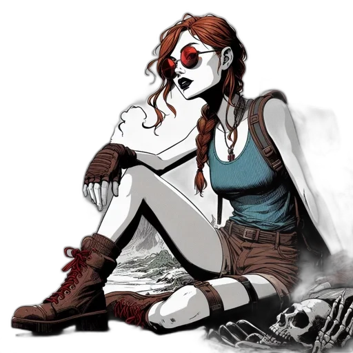 comic book art, concept art, cartoon, fantasy art transparent PNG cut-out