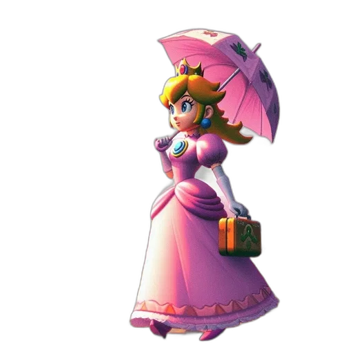 dress, umbrella, crown, staff transparent PNG cut-out