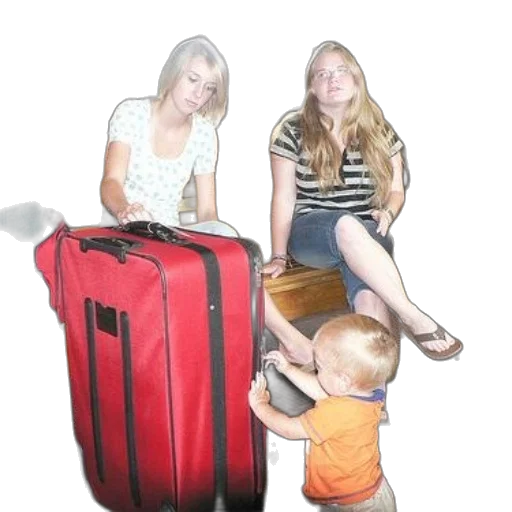 3d render, two, women, sit transparent PNG cut-out