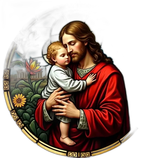 photorealistic, stained, glass, window transparent PNG cut-out