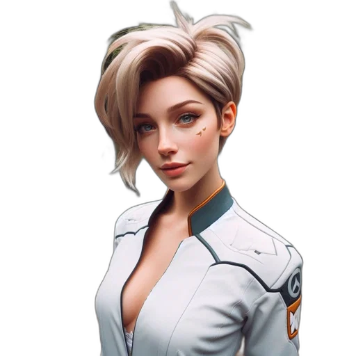 jacket, staff, face, robot transparent PNG cut-out