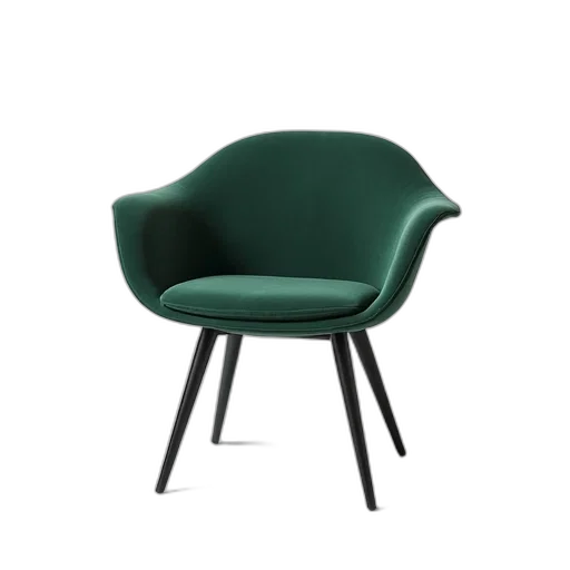 furniture, 3d render, green, modern transparent PNG cut-out