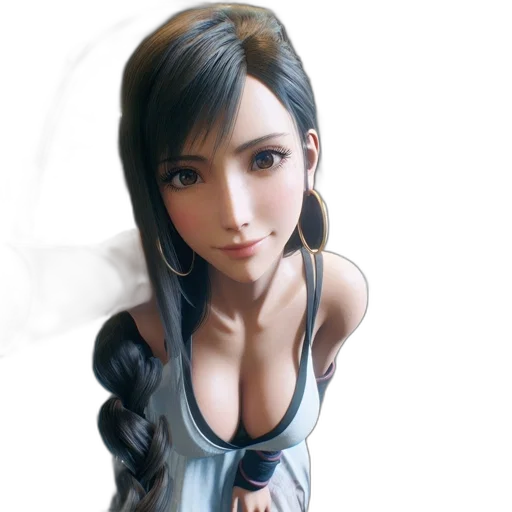 dress, robot, face, 3d render transparent PNG cut-out