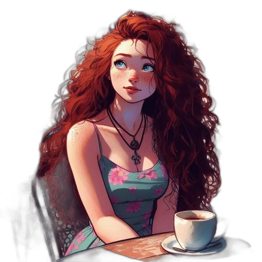 dress, fantasy art, comic book art, concept art transparent PNG cut-out