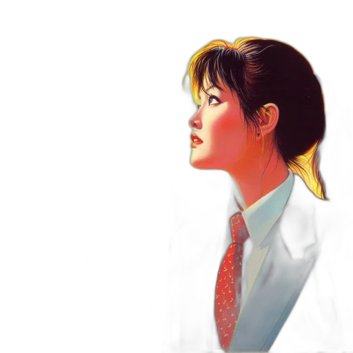 face, jacket, staff, robot transparent PNG cut-out