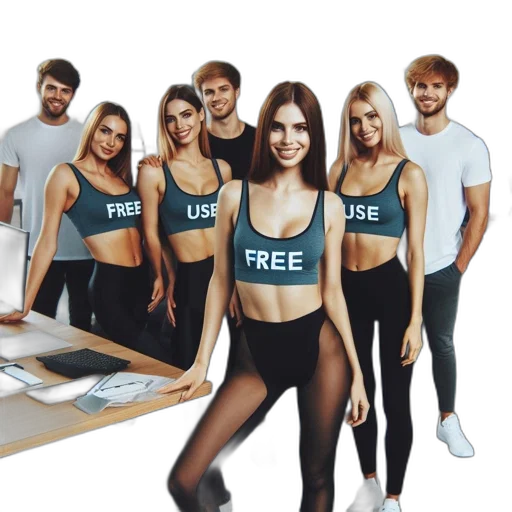 concept art, group, seven, individuals transparent PNG cut-out