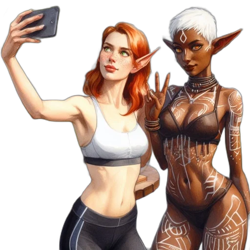 fantasy art, concept art, comic book art, pixel art transparent PNG cut-out