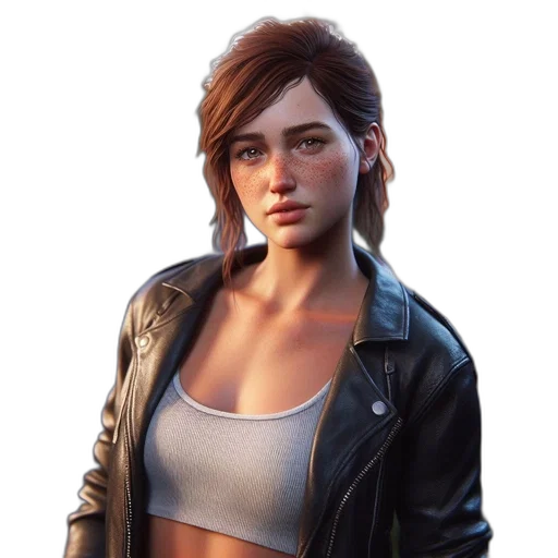 jacket, face, concept art, photorealistic transparent PNG cut-out