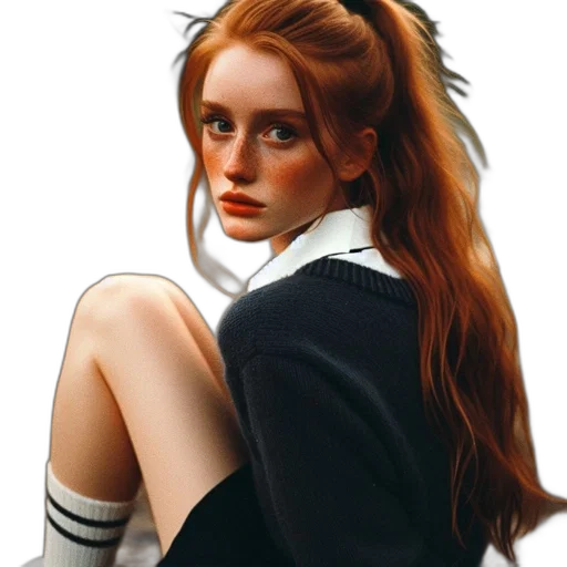 jacket, face, hair, staff transparent PNG cut-out