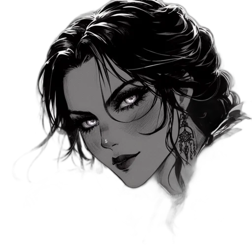 face, crown, jewelry, comic book art transparent PNG cut-out