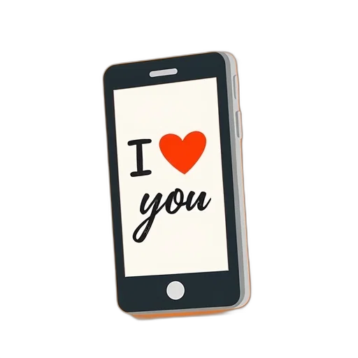 stylized, illustration, smartphone, screen transparent PNG cut-out