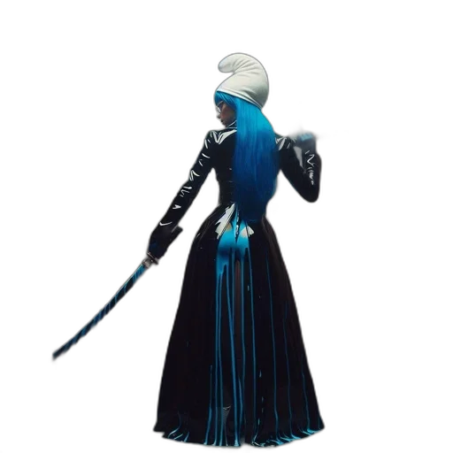 dress, staff, sword, weapon transparent PNG cut-out