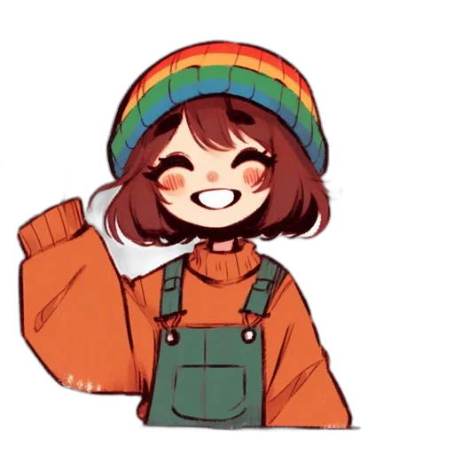 hat, jacket, staff, creature transparent PNG cut-out