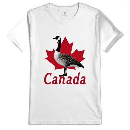 white, t-shirt, graphic, canada transparent PNG cut-out