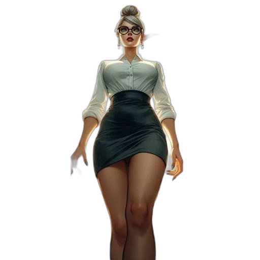 dress, staff, concept art, fantasy art transparent PNG cut-out