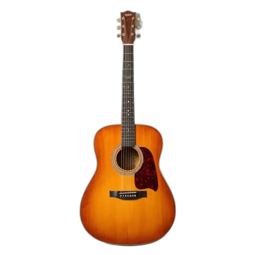 wooden, acoustic, guitar, sunburst transparent PNG cut-out