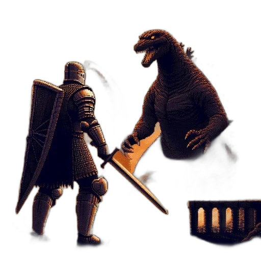 dragon, sword, animal, creature transparent PNG cut-out