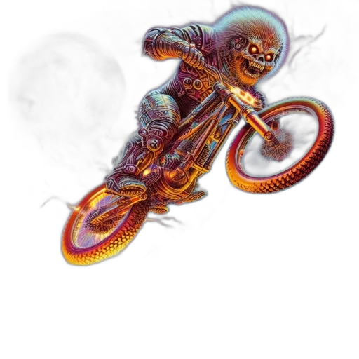 creature, dragon, robot, staff transparent PNG cut-out