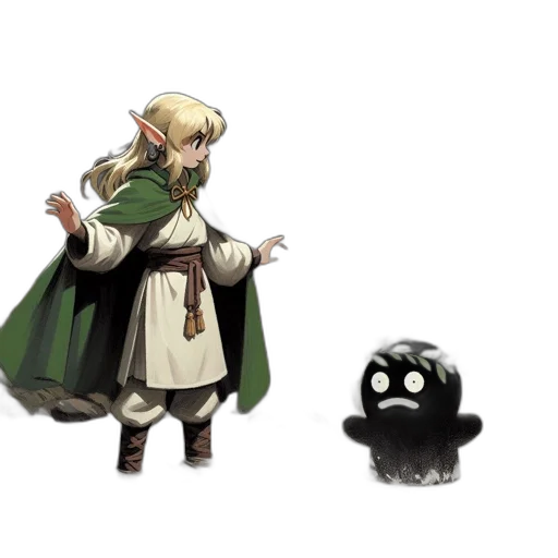 weapon, mask, creature, staff transparent PNG cut-out