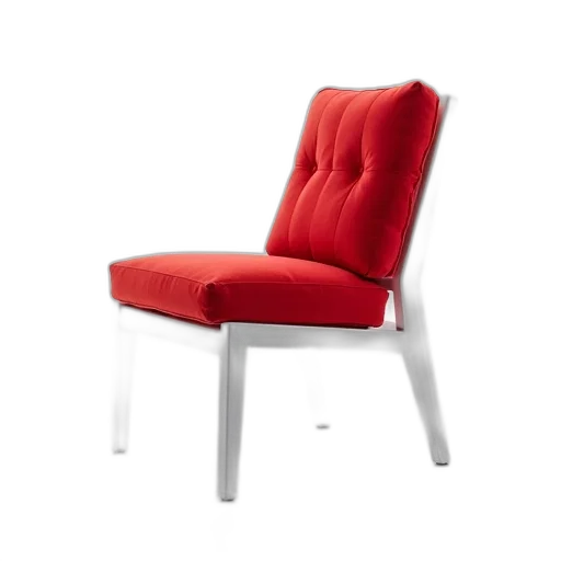 furniture, 3d render, red, modern transparent PNG cut-out