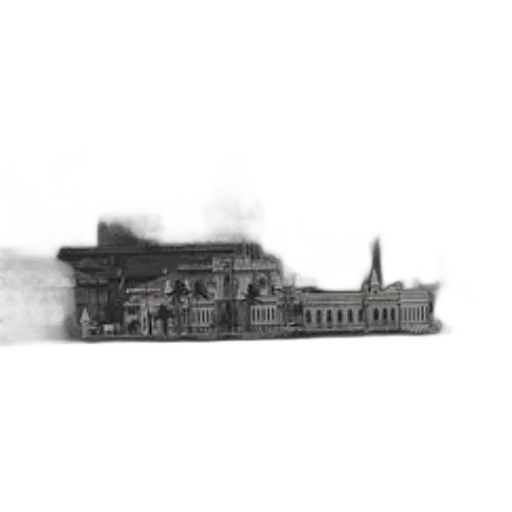 building, pencil sketch, concept art, photorealistic transparent PNG cut-out