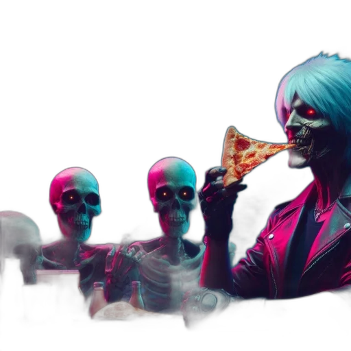 mask, cyberpunk, concept art, vaporwave transparent PNG cut-out