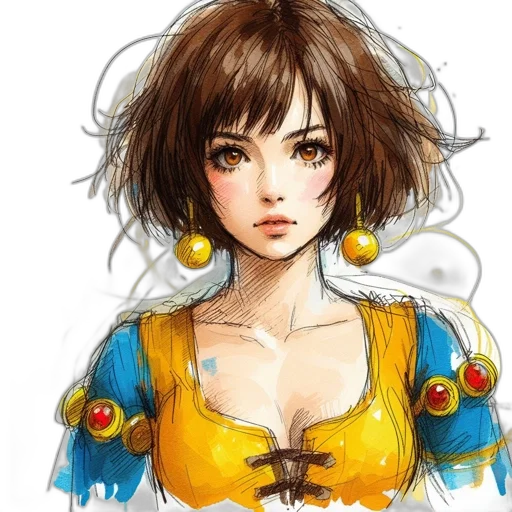 dress, fantasy art, concept art, watercolor transparent PNG cut-out