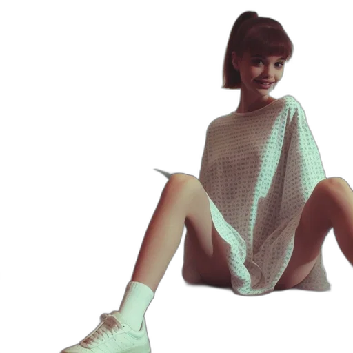 dress, jacket, shoes, vaporwave transparent PNG cut-out